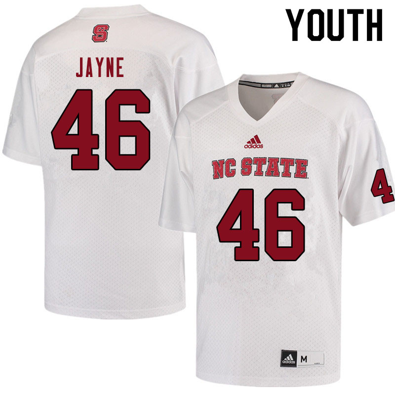 Youth #46 Andrew Jayne NC State Wolfpack College Football Jerseys Sale-White